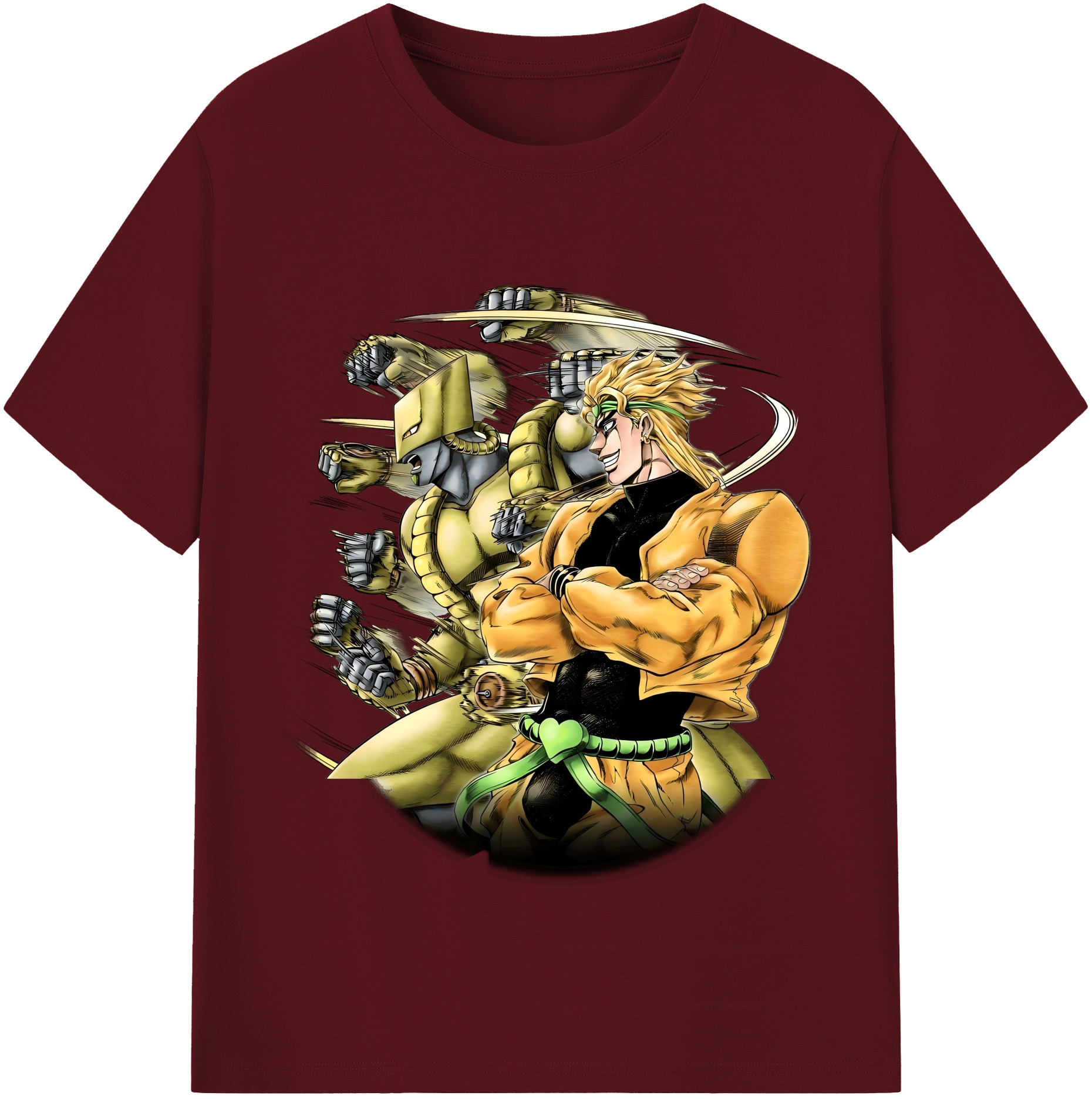 （画像用） ジョジョの奇妙な冒険 ディオ?ブランドー JoJo's Bizarre Adventure Dio Brando 綿100％半袖Tシャツ（フロントプリント）